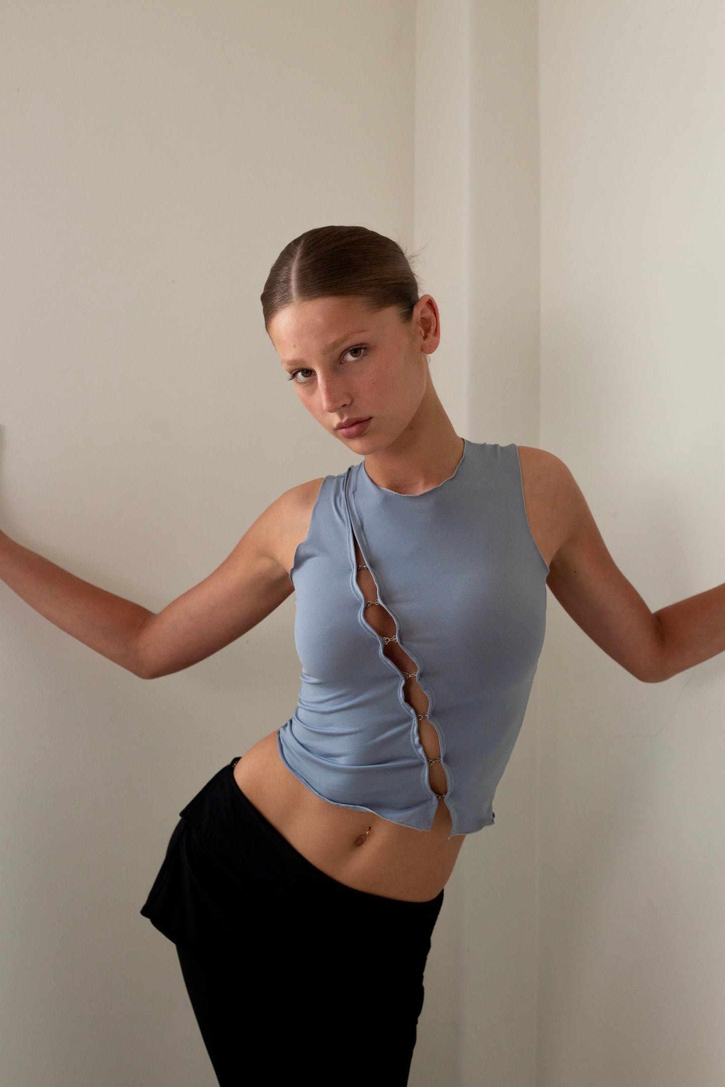 BABY BLUE HOOK AND EYE TANK