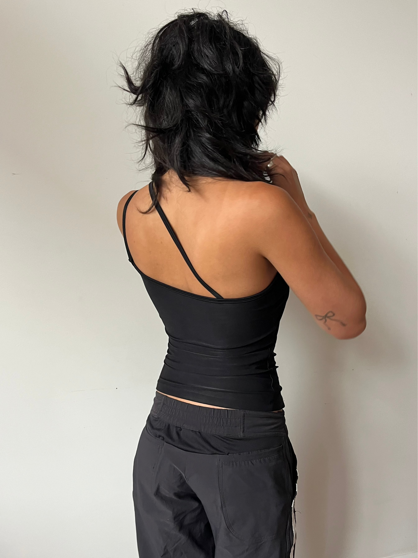 BLACK HOOK AND EYE DOUBLE STRAP