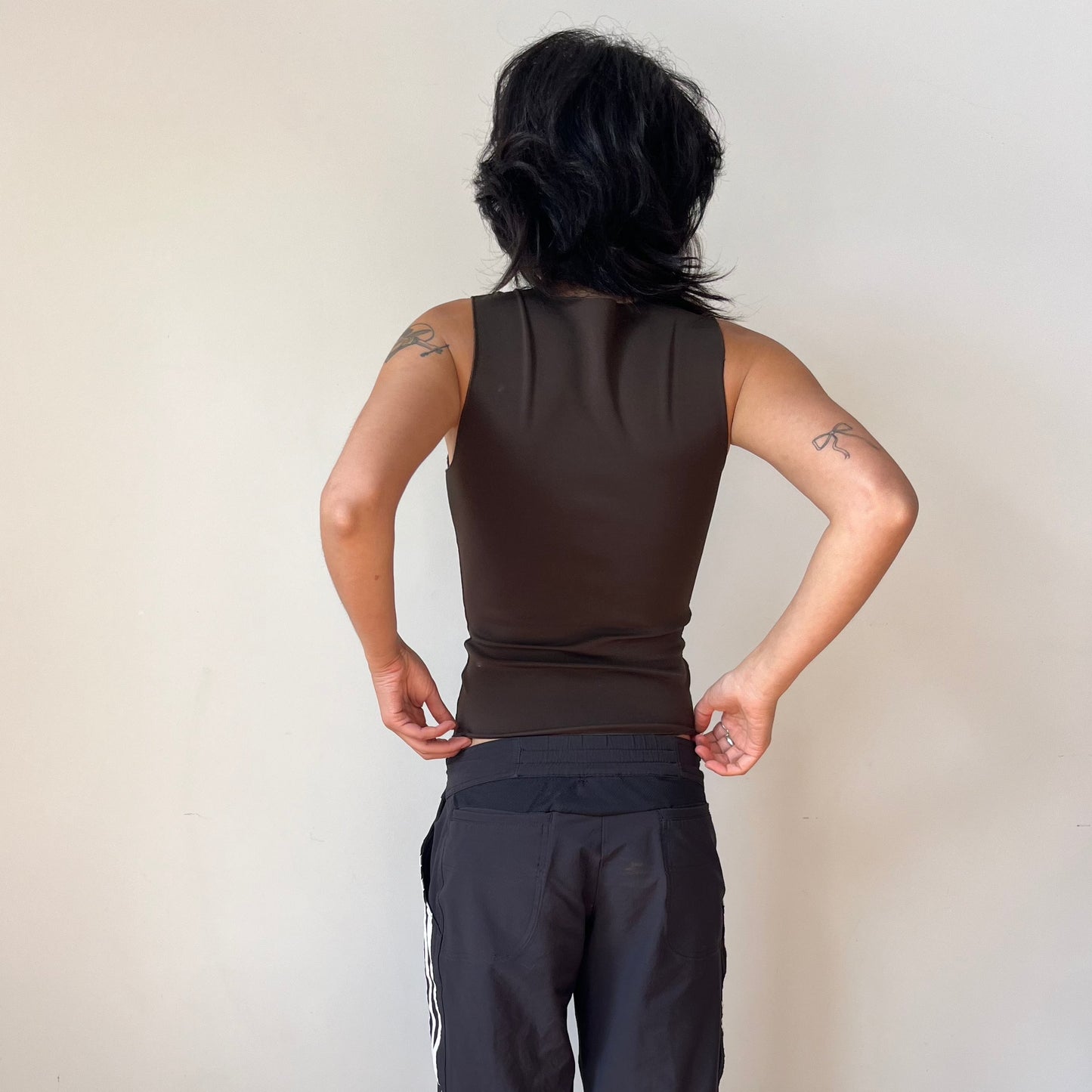 BROWN HOOK AND EYE TANK - PRE ORDER