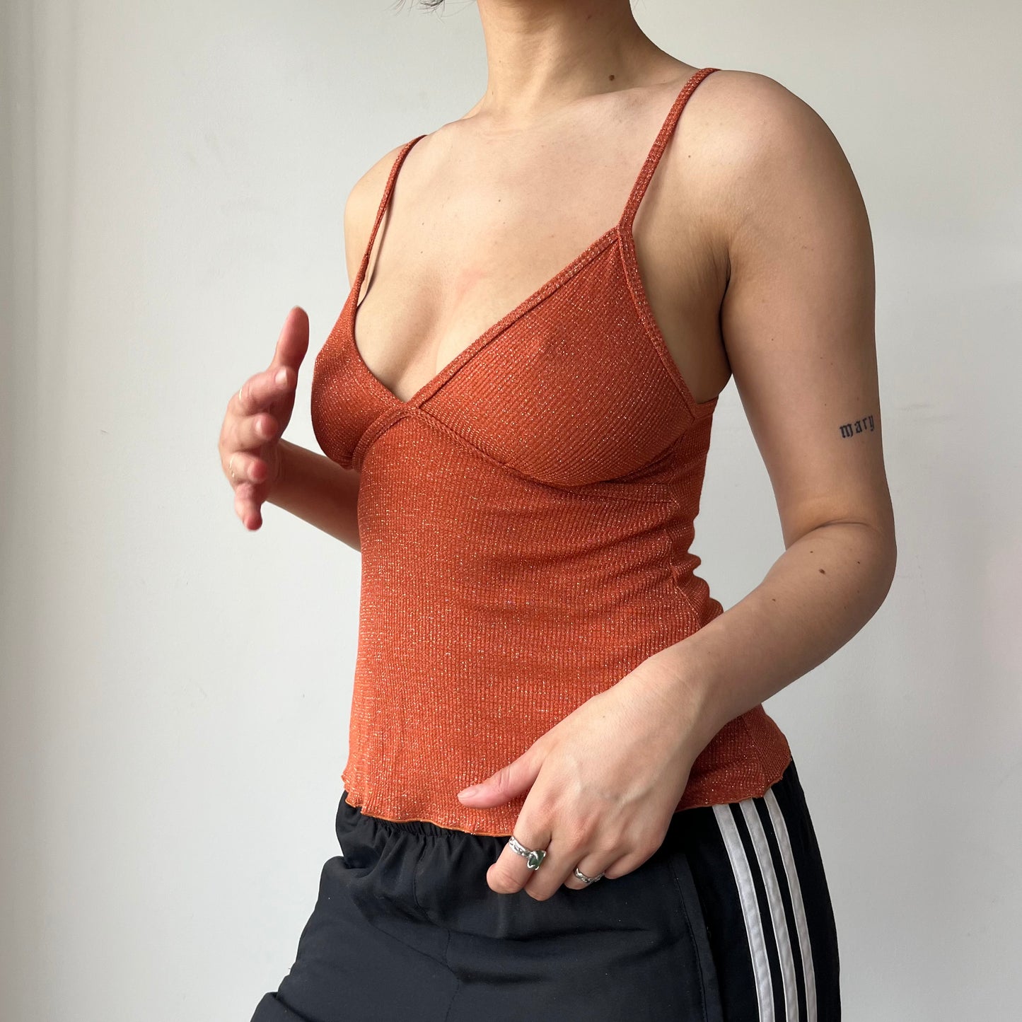 ORANGE KNIT CAMI