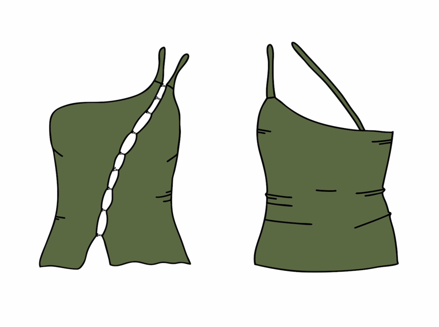 KHAKI HOOK AND EYE DOUBLE STRAP
