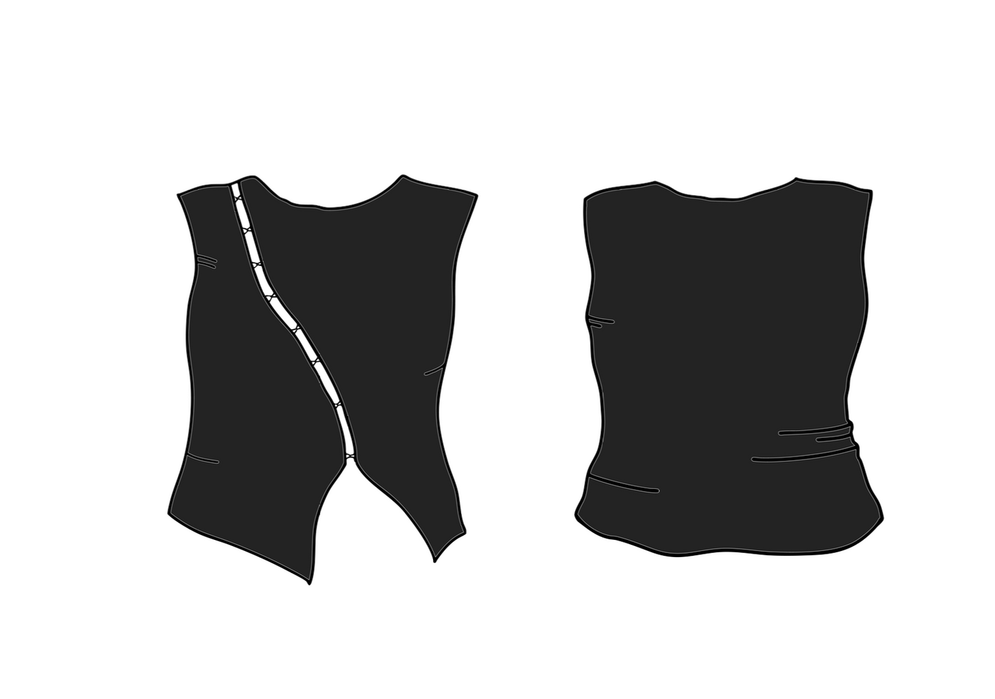 BLACK HOOK AND EYE TANK