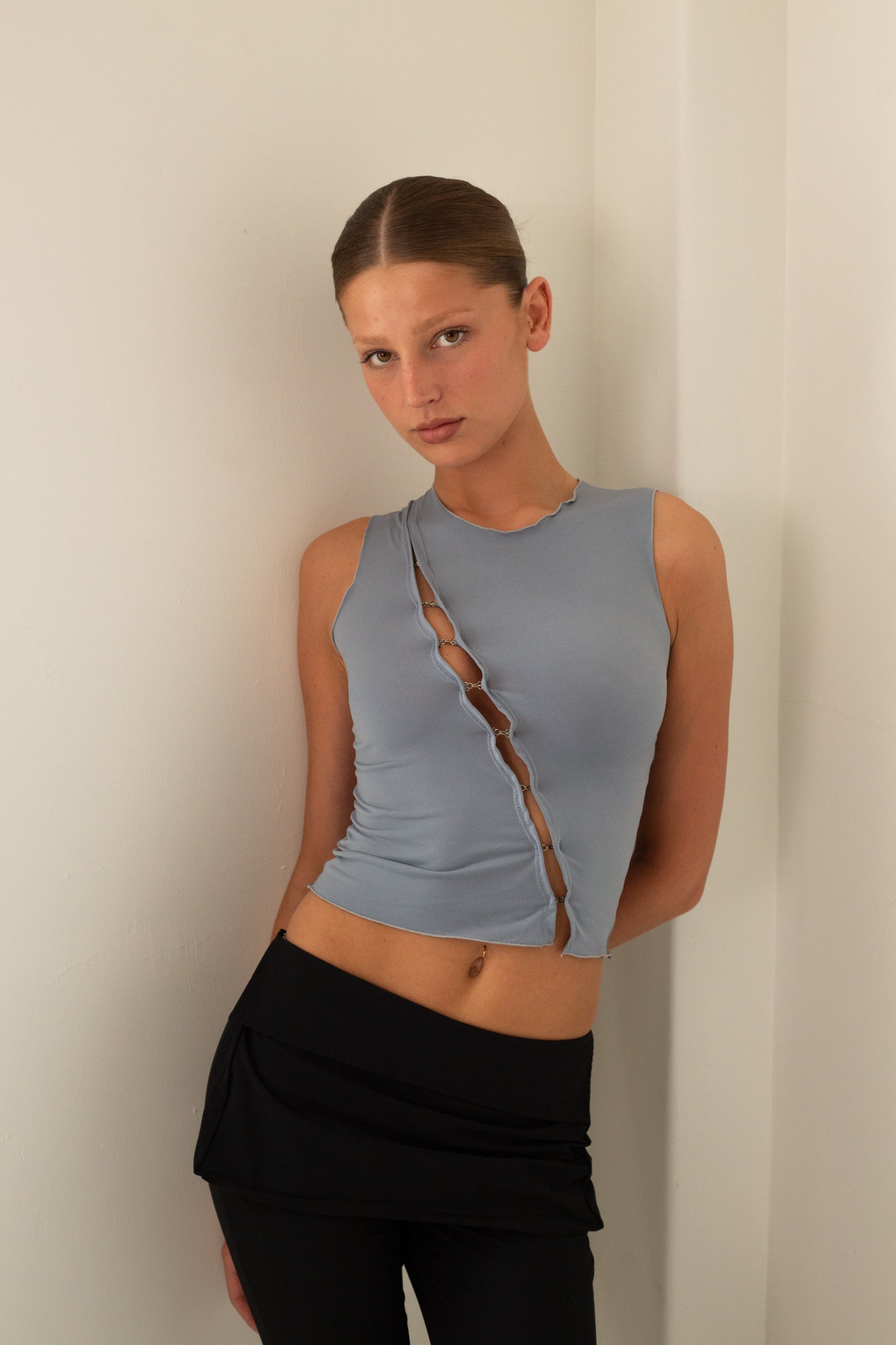 PRE ORDER - BABY BLUE HOOK AND EYE TANK