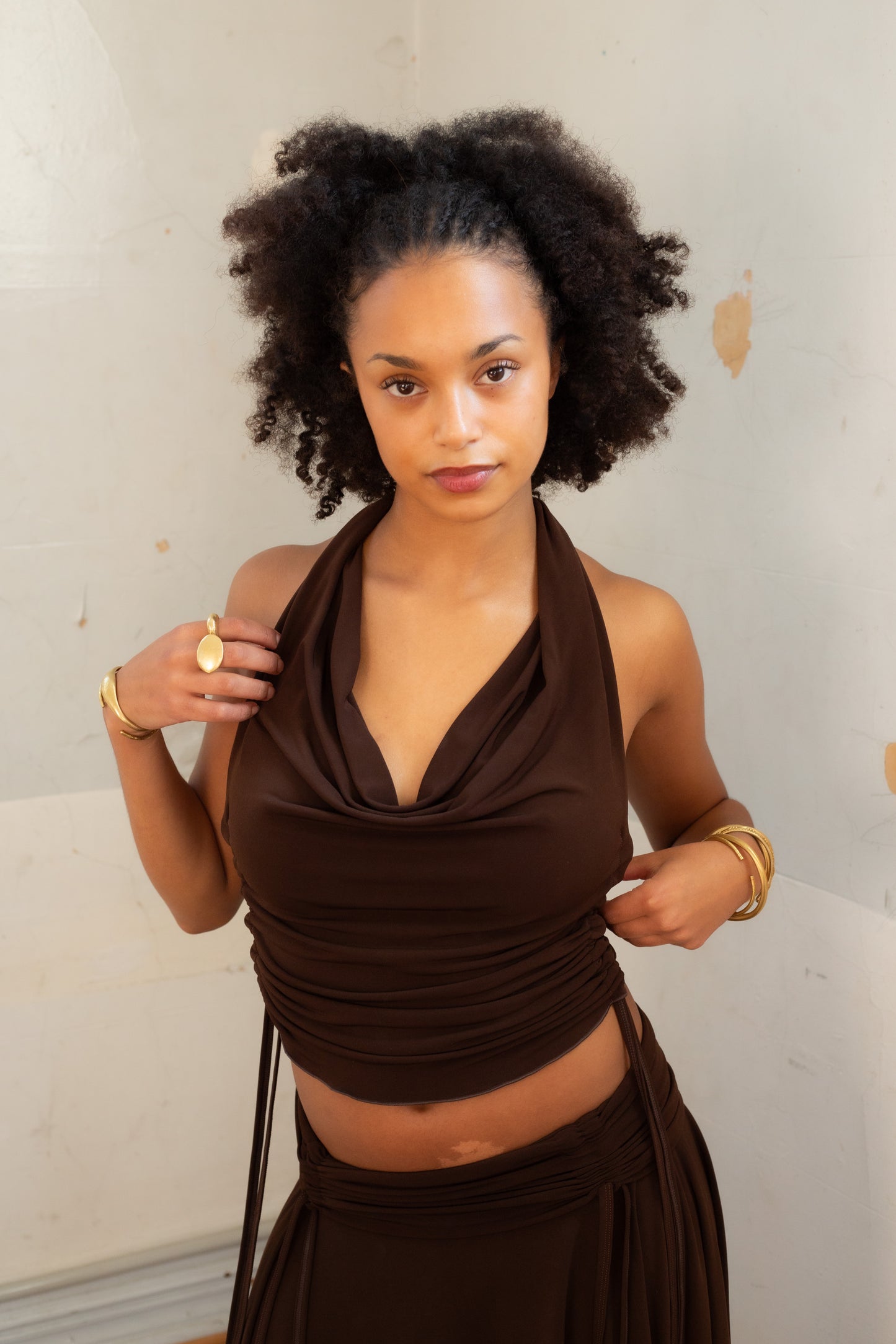 PREORDER - MULTIWAY TOP BROWN