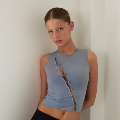 BABY BLUE HOOK AND EYE TANK