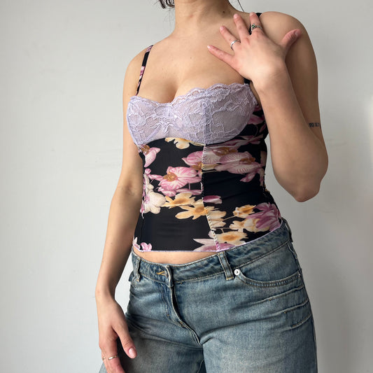 FLORAL LACE BUSTIER