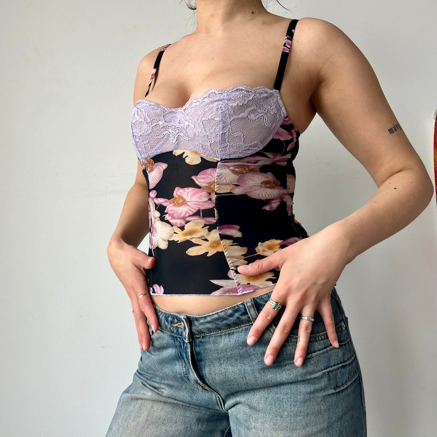 FLORAL LACE BUSTIER