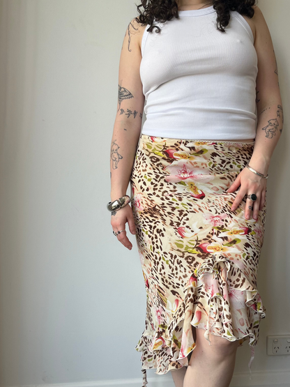 FLORAL MIDI SKIRT