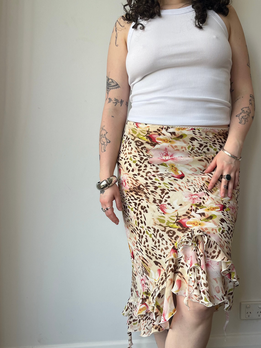 FLORAL MIDI SKIRT