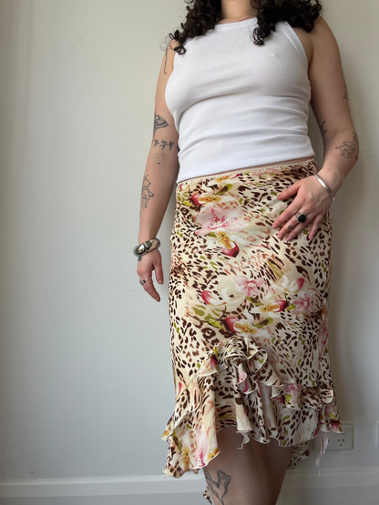 FLORAL MIDI SKIRT