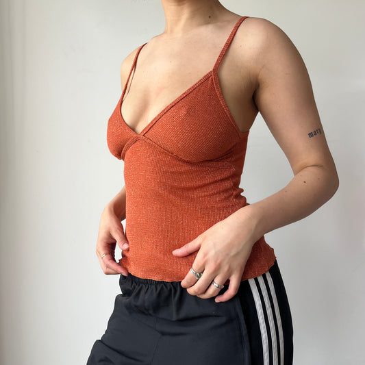 ORANGE KNIT CAMI